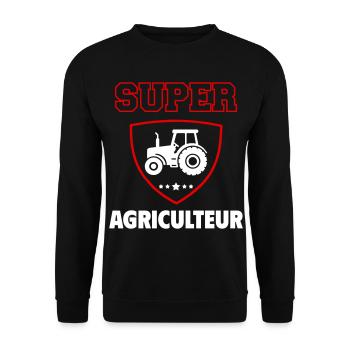 Super Farmer, Vatertag, Weihnachten - Unisex Pullover - Schwarz - Vorne - Alina (178cm) & Michal (187cm)