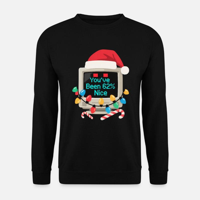 Computer Weihnachten KI Sarkastisch Tech Geschenk - Unisex Pullover - Schwarz