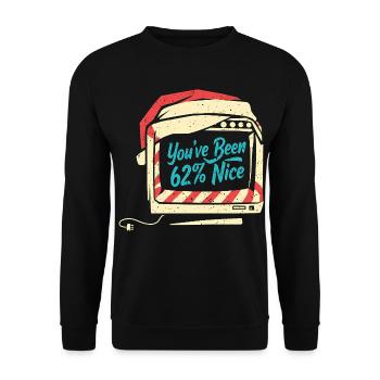 Tech Père Noël IA Humour Sarcastique Cadeau - Sweat-shirt Unisexe - noir - Devant - Alina (178cm) & Michal (187cm)