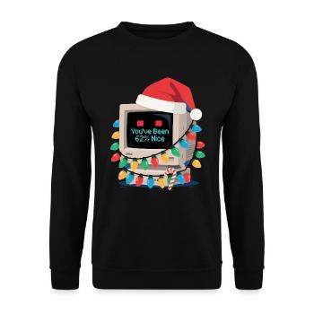 IA Père Noël Sarcastique Tech Humour Noël - Sweat-shirt Unisexe - noir - Devant - Alina (178cm) & Michal (187cm)