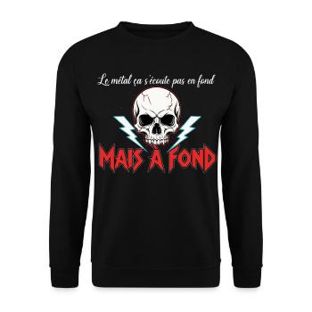 Metal music at full blast - Unisex Sweatshirt - black - Front - Alina (178cm) & Michal (187cm)