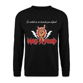 Metal Ear Sheet - Hand - Unisex Sweatshirt - black - Front - Alina (178cm) & Michal (187cm)
