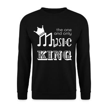 Music King - musical design for men - Unisex Sweatshirt - black - Front - Alina (178cm) & Michal (187cm)