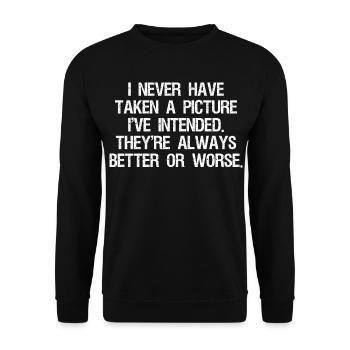 I never have taken a picture I've intended they're - Unisex Sweatshirt - black - Front - Alina (178cm) & Michal (187cm)
