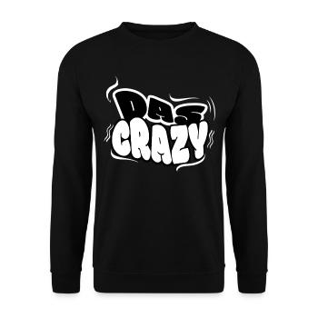 The Crazy - Funny Youth Word - Unisex Sweatshirt - black - Front - Alina (178cm) & Michal (187cm)