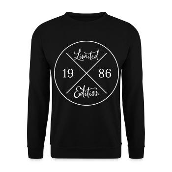 Limited edition 1986 - 40th Birthday Gift - Unisex Sweatshirt - black - Front - Alina (178cm) & Michal (187cm)