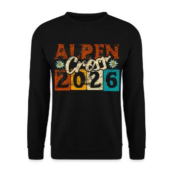 Traversée des Alpes 2026 - Croix des Alpes - Randonnée - Sweat-shirt Unisexe - noir - Devant - Alina (178cm) & Michal (187cm)