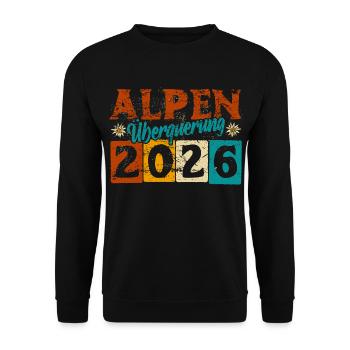 Traversée des Alpes 2026 - Randonnée - Sweat-shirt Unisexe - noir - Devant - Alina (178cm) & Michal (187cm)