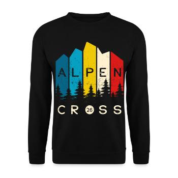 Alpen Cross 26 - Crossing the Alps 2026 - Hiking - Unisex Sweatshirt - black - Front - Alina (178cm) & Michal (187cm)