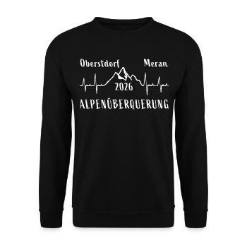 Crossing the Alps 2026 Oberstdorf Merano E5 - Unisex Sweatshirt - black - Front - Alina (178cm) & Michal (187cm)