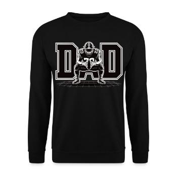 Football Dad – Cool shirt for sporty fathers - Unisex Sweatshirt - black - Front - Alina (178cm) & Michal (187cm)