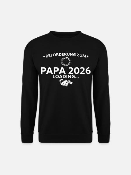Paternity Pregnancy Announcement 2026 Dad - Unisex Sweatshirt - black