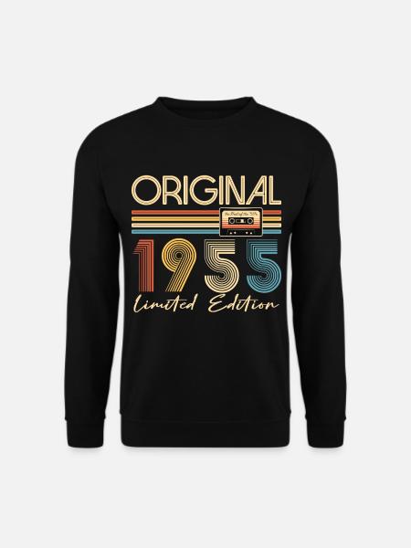 70th Birthday 70 Years Original 1955 - Unisex Sweatshirt - black