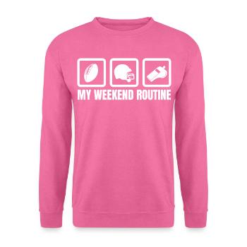 Mon rythme du week-end de football - Sweat-shirt Unisexe - rose - Devant