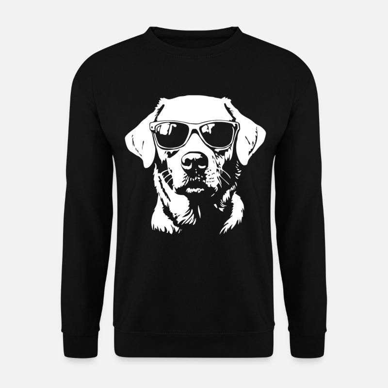 Lustig Labrador Hund Sonnenbrille - Unisex Pullover - Schwarz