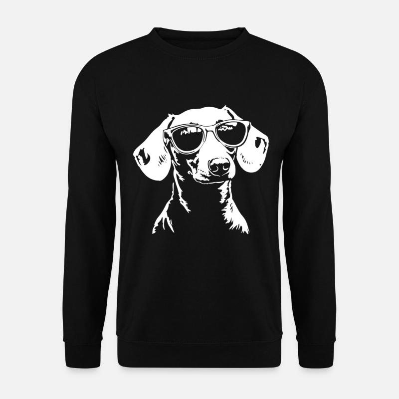 Lunettes de soleil teckel - Sweat-shirt Unisexe - noir