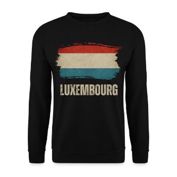 Drapeau du Luxembourg, j’adore le Luxembourg - Sweat-shirt Unisexe - noir - Devant - Alina (178cm) & Michal (187cm)
