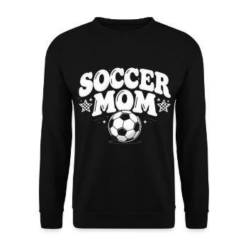 Fußball Vintage Mama Retro Spieltag Jugendbekleidu - Unisex Pullover - Schwarz - Vorne - Alina (178cm) & Michal (187cm)