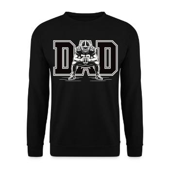 Football Dad T-Shirt - Motif Football pour les fans - Sweat-shirt Unisexe - noir - Devant - Alina (178cm) & Michal (187cm)