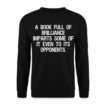 un livre plein de brillance en donne même une partie - Sweat-shirt Unisexe - noir - Devant - Alina (178cm) & Michal (187cm)