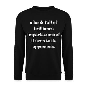 a book full of brilliance imparts some of it even - Unisex Sweatshirt - black - Front - Alina (178cm) & Michal (187cm)