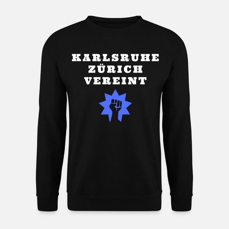 Karlsruhe Zürich vereint - Unisex Pullover - Schwarz