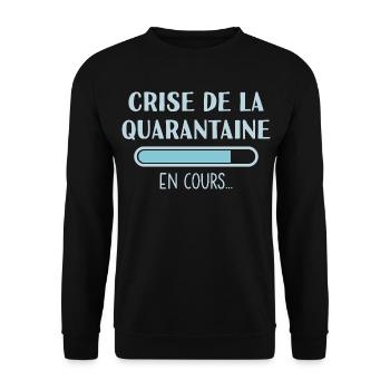 Ongoing Midlife Crisis - Unisex Sweatshirt - black - Front - Alina (178cm) & Michal (187cm)