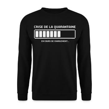 Ongoing Midlife Crisis - Unisex Sweatshirt - black - Front - Alina (178cm) & Michal (187cm)