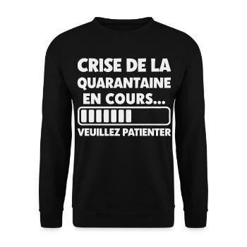 Ongoing Midlife Crisis - Unisex Sweatshirt - black - Front - Alina (178cm) & Michal (187cm)