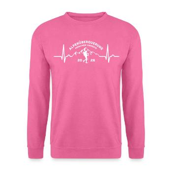 Alpenüberquerung 2026 München Venedig, Wandern - Unisex Pullover - Pink - Vorne