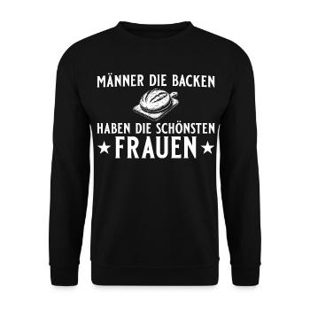 Bakers have the most beautiful women - Unisex Sweatshirt - black - Front - Alina (178cm) & Michal (187cm)