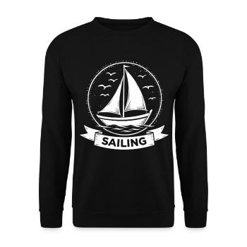 Sailing Sailboat Maritim Sport - Unisex Sweatshirt - black - Front - Alina (178cm) & Michal (187cm)