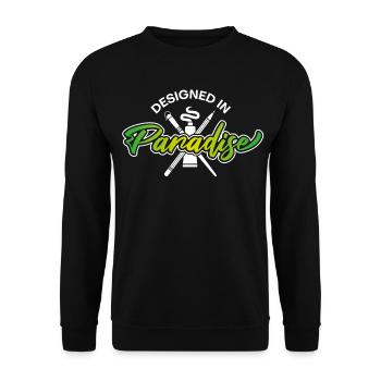 Conçu au paradis - Sweat-shirt Unisexe - noir - Devant - Alina (178cm) & Michal (187cm)