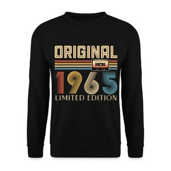 60th birthday 60 years original 1965 - Unisex Sweatshirt - black - Front - Alina (178cm) & Michal (187cm)