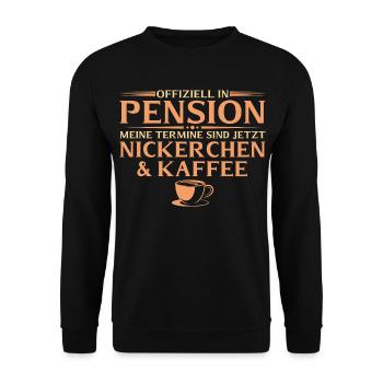 Pension Sieste et café - Pensionnaire - Sweat-shirt Unisexe - noir - Devant - Alina (178cm) & Michal (187cm)
