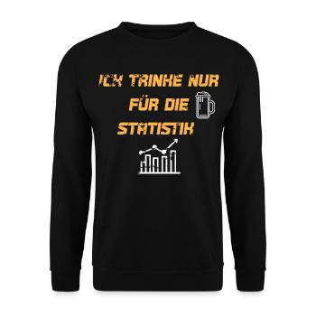 Je ne bois que pour les statistiques - Sweat-shirt Unisexe - noir - Devant - Alina (178cm) & Michal (187cm)