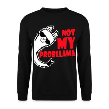 Lama Cool Lunettes de Soleil Pas Ma Main De Paix Problama - Sweat-shirt Unisexe - noir - Devant - Alina (178cm) & Michal (187cm)