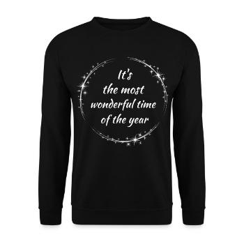 Wunderbarstes Zeitornament - Unisex Pullover - Schwarz - Vorne - Alina (178cm) & Michal (187cm)