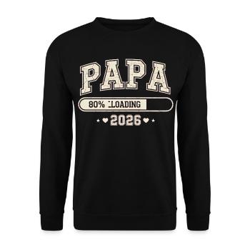 Dad 2026 Loading Dad-to-be - Unisex Sweatshirt - black - Front - Alina (178cm) & Michal (187cm)
