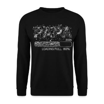 Dad 2026 Loading Dad-to-be Gift - Unisex Sweatshirt - black - Front - Alina (178cm) & Michal (187cm)