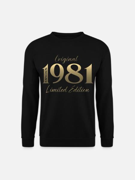 44. Geburtstag Original November Jahrgang 1981 - Unisex Pullover - Schwarz