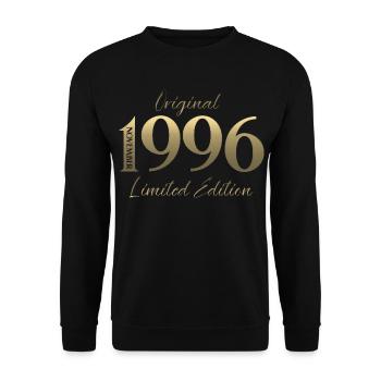 30ème Anniversaire Original Novembre Millésime 1996 - Sweat-shirt Unisexe - noir - Devant - Alina (178cm) & Michal (187cm)