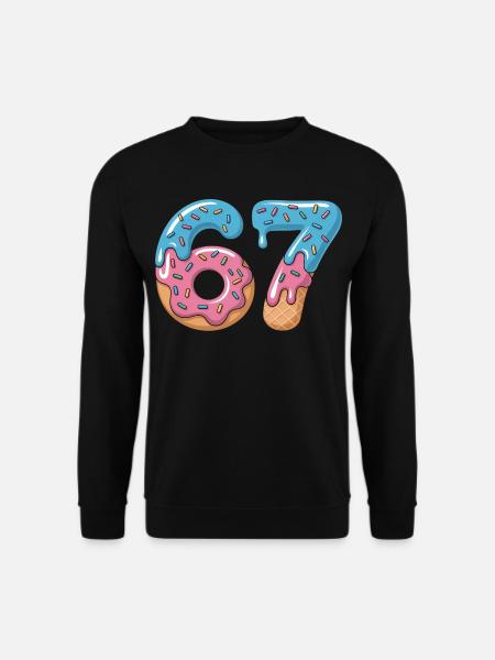 Donut numbers 6 and 7 - Unisex Sweatshirt - black