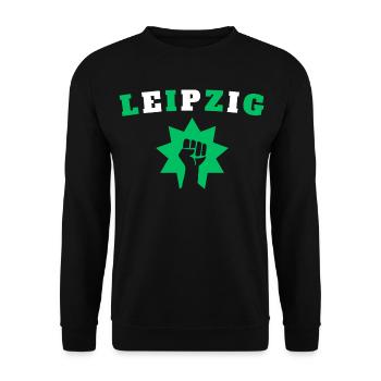 Leipzig - Unisex Pullover - Schwarz - Vorne - Alina (178cm) & Michal (187cm)