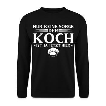 The chef is here now - Unisex Sweatshirt - black - Front - Alina (178cm) & Michal (187cm)