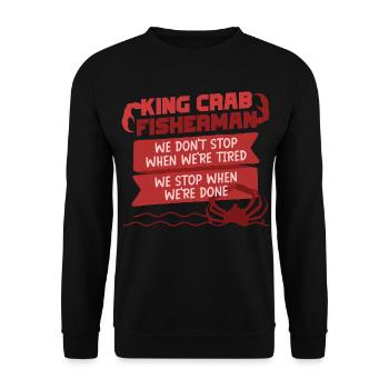 Alaska King Crab - Unisex Sweatshirt - black - Front - Alina (178cm) & Michal (187cm)