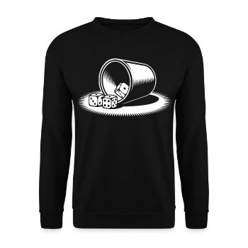 Schocken Team Schock Out! Dice Puzzle Jule - Unisex Sweatshirt - black - Front - Alina (178cm) & Michal (187cm)