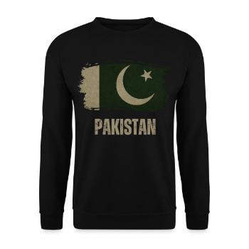 Drapeau Grunge du Pakistan, Fier Pakistanais - Sweat-shirt Unisexe - noir - Devant - Alina (178cm) & Michal (187cm)