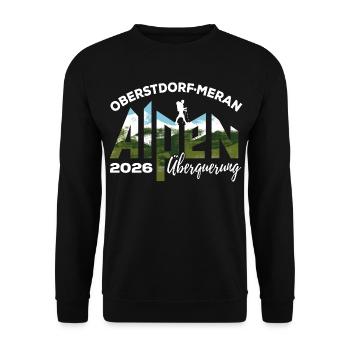 Crossing the Alps 2026, Oberstdorf Merano, hiking - Unisex Sweatshirt - black - Front - Alina (178cm) & Michal (187cm)