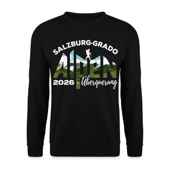 Alpine Crossing Alps 2026 Salzburg Grado Hiking - Unisex Sweatshirt - black - Front - Alina (178cm) & Michal (187cm)